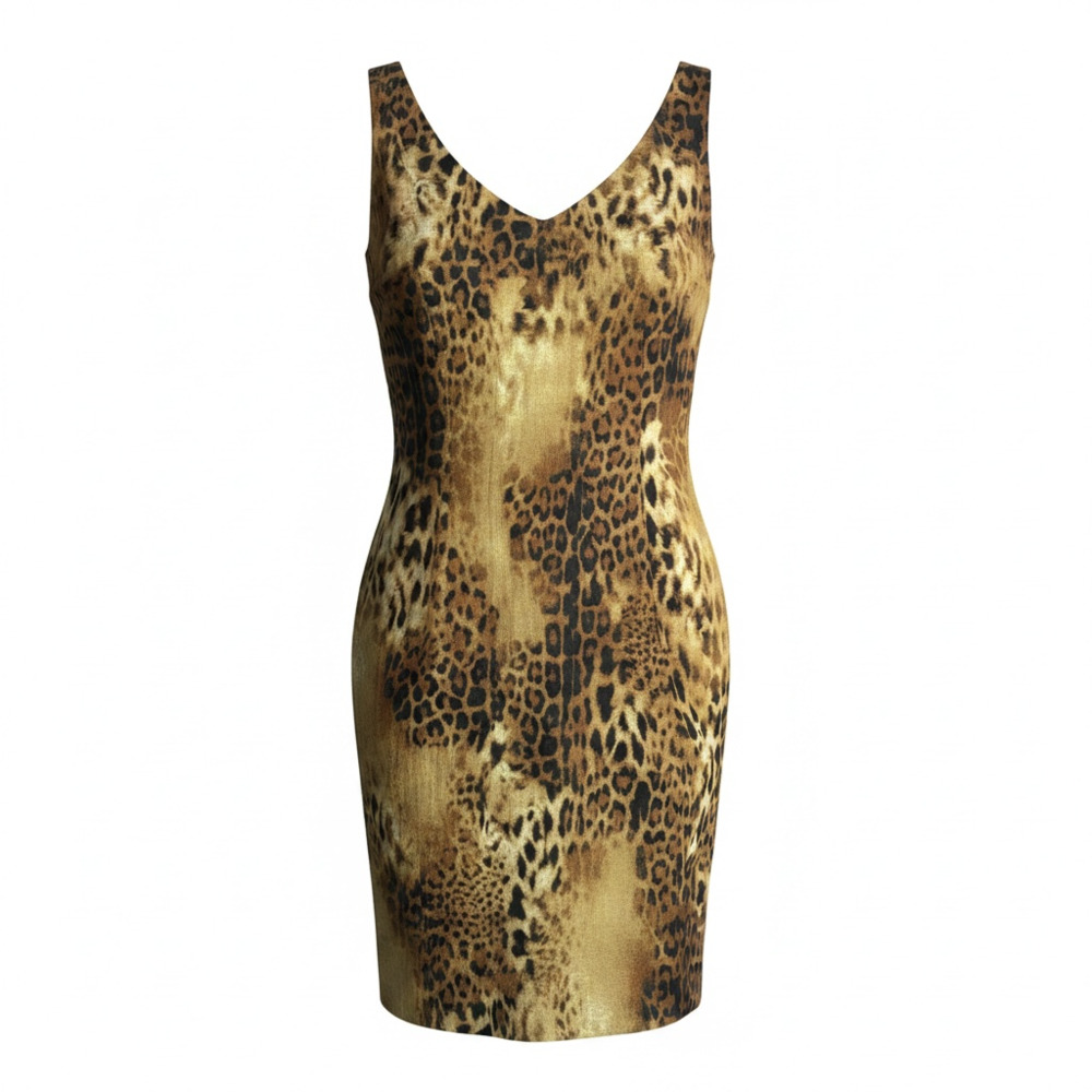 Dana Buchman Women's Leopard Print Linen Dress